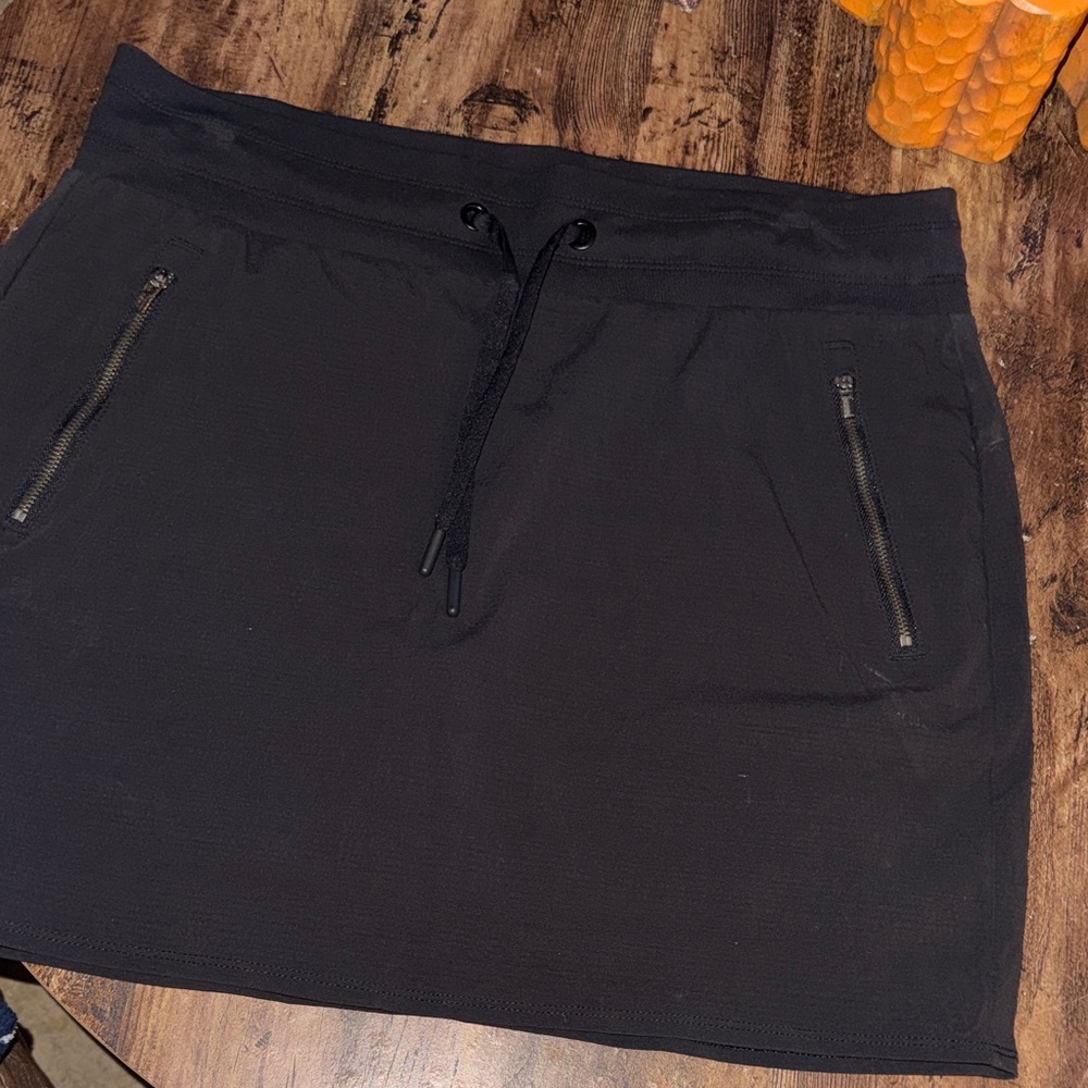Athleta Black Mini Skirt with Zip Pockets